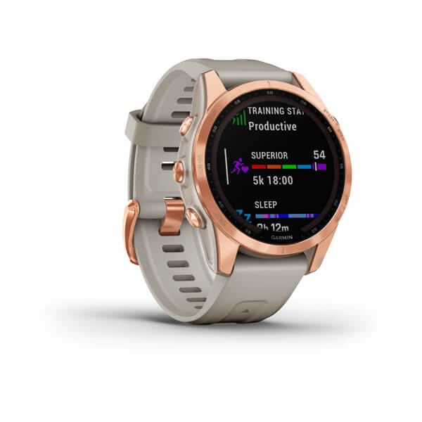 Spordikell fenix 7S Solar - Rose Gold Light Sand Band