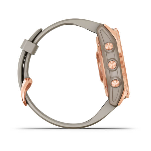 Spordikell fenix 7S Solar - Rose Gold Light Sand Band