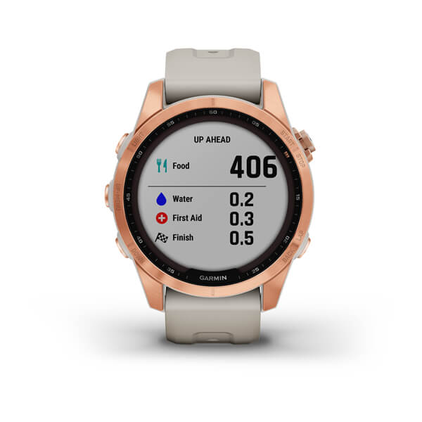 Spordikell fenix 7S Solar - Rose Gold Light Sand Band