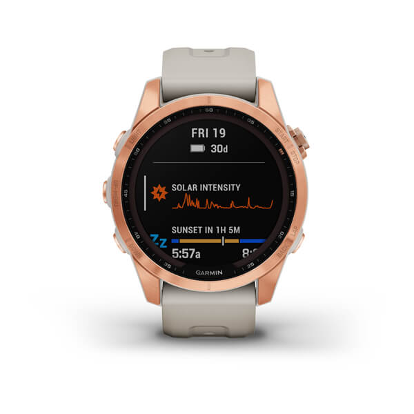 Spordikell fenix 7S Solar - Rose Gold Light Sand Band