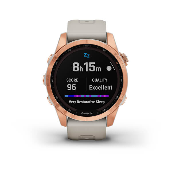 Spordikell fenix 7S Solar - Rose Gold Light Sand Band