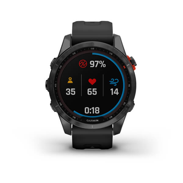 Spordikell fenix 7S Solar - Slate Gray Black Band