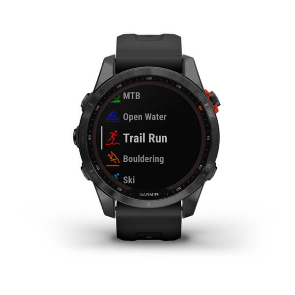 Spordikell fenix 7S Solar - Slate Gray Black Band