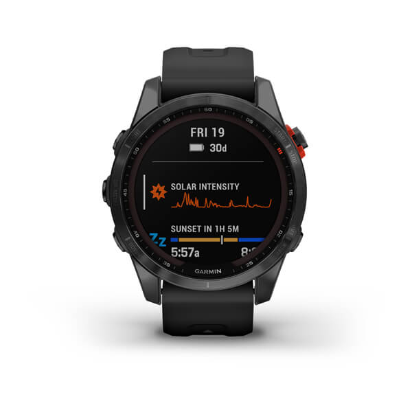 Spordikell fenix 7S Solar - Slate Gray Black Band