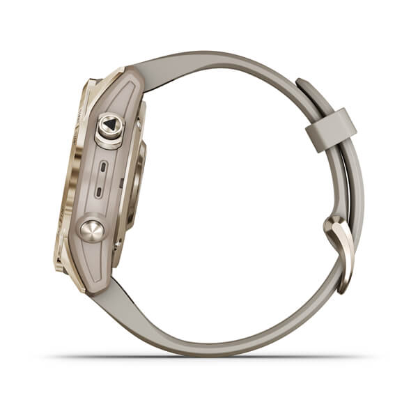 Spordikell fenix 7S Sapphire Solar - Cream Gold Ti Cream Heathered Nylon Band