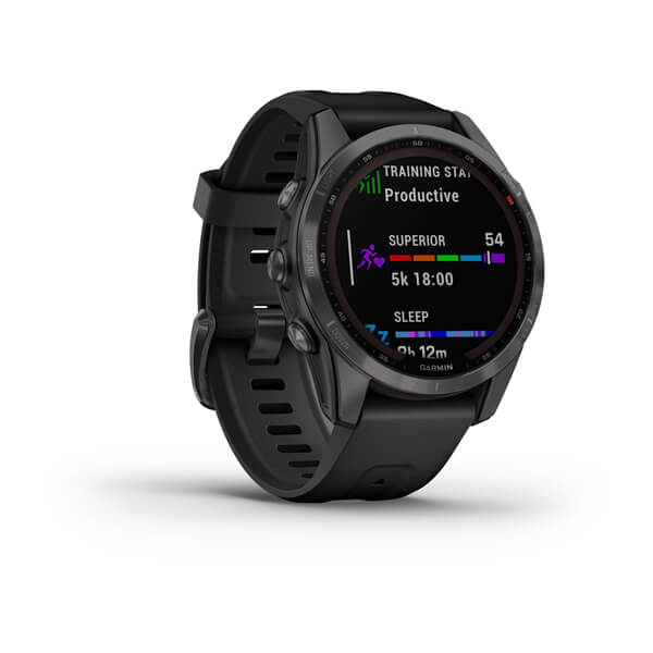 Spordikell fenix 7S Sapphire Solar - Carbon Gray DLC Ti Black Band