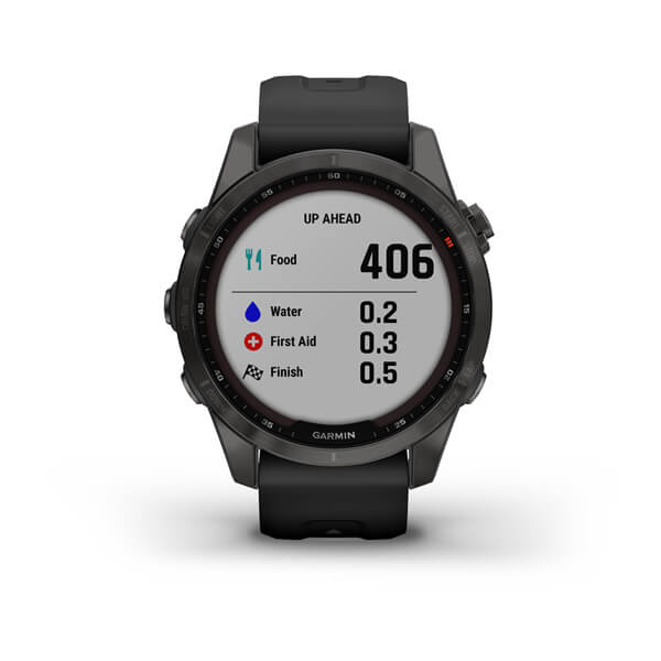 Spordikell fenix 7S Sapphire Solar - Carbon Gray DLC Ti Black Band