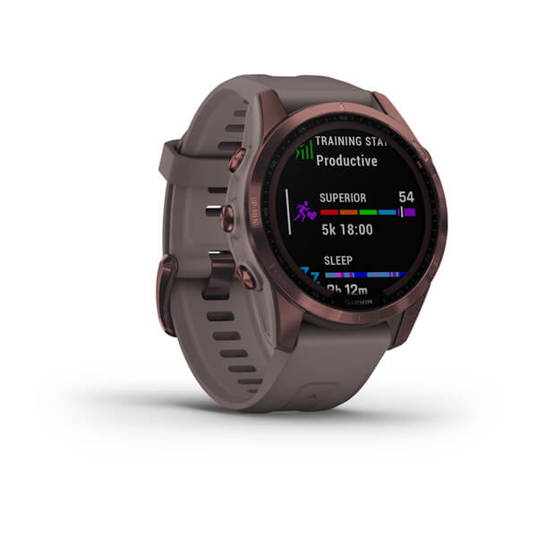 Spordikell fenix 7S Sapphire Solar - Dark Bronze Ti Shale Gray Band
