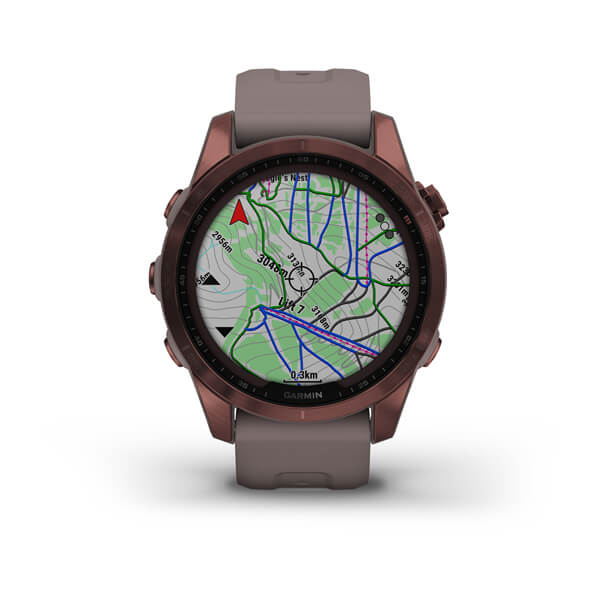 Spordikell fenix 7S Sapphire Solar - Dark Bronze Ti Shale Gray Band