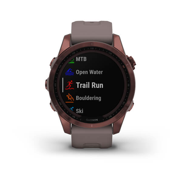 Spordikell fenix 7S Sapphire Solar - Dark Bronze Ti Shale Gray Band