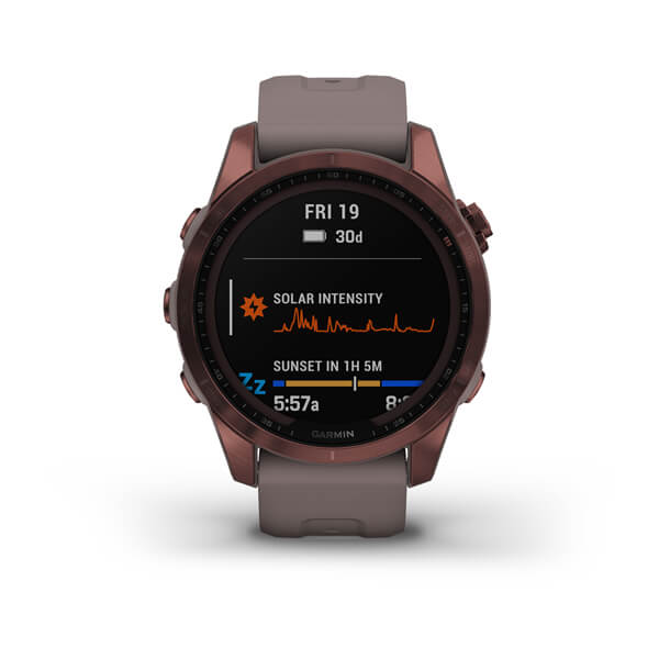 Spordikell fenix 7S Sapphire Solar - Dark Bronze Ti Shale Gray Band