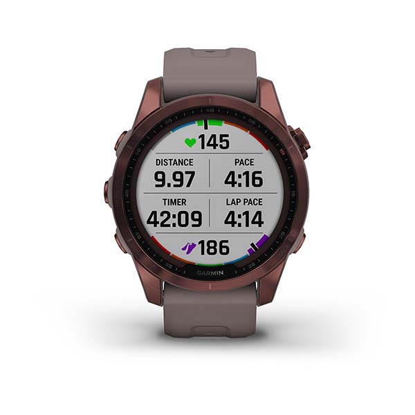 Spordikell fenix 7S Sapphire Solar - Dark Bronze Ti Shale Gray Band