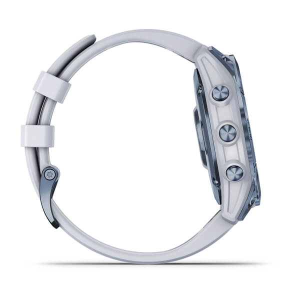Spordikell fenix 7 Sapphire Solar - Mineral Blue DLC Ti Whitestone Band