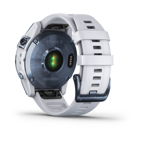 Spordikell fenix 7 Sapphire Solar - Mineral Blue DLC Ti Whitestone Band