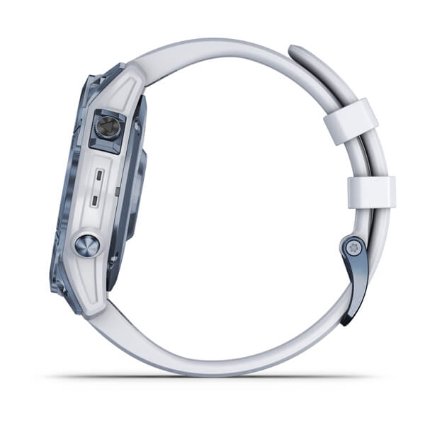 Spordikell fenix 7 Sapphire Solar - Mineral Blue DLC Ti Whitestone Band