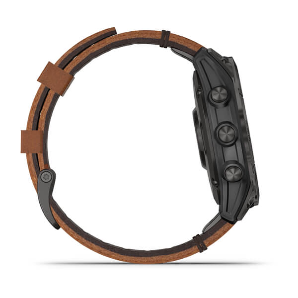 Spordikell epix (Gen 2) Sapphire - Black Titanium Chestnut Leather