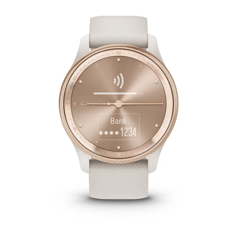 Aktiivsuskell Garmin vivomove Trend White Cream