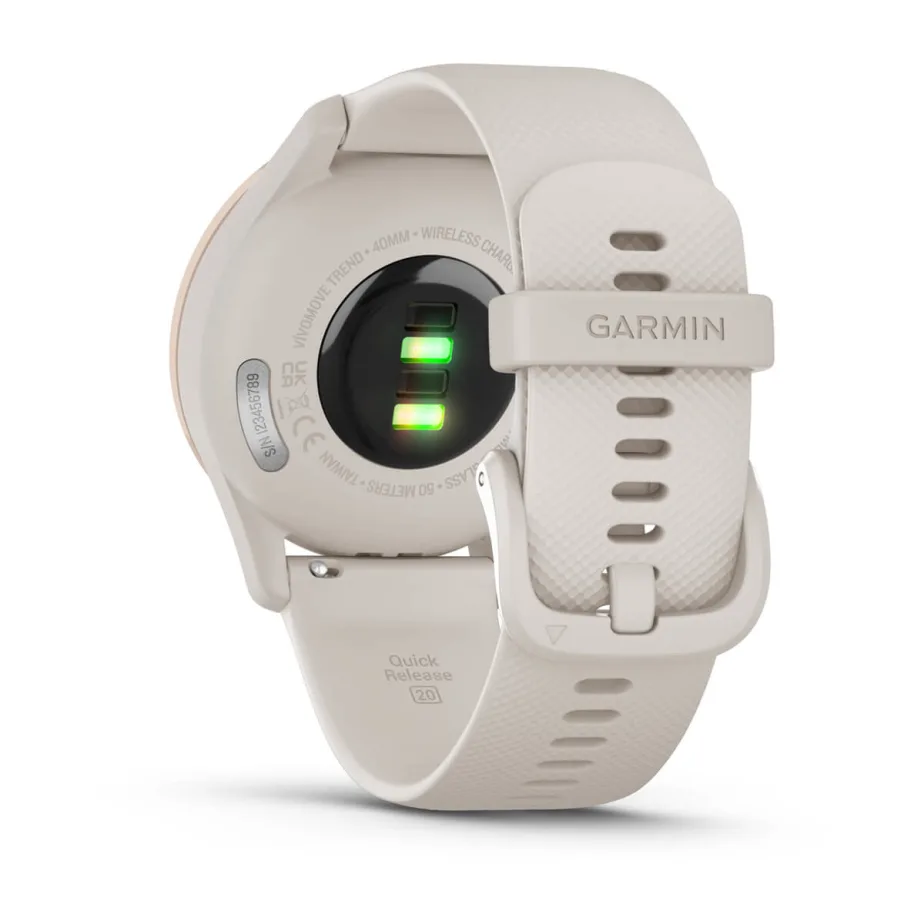 Aktiivsuskell Garmin vivomove Trend White Cream