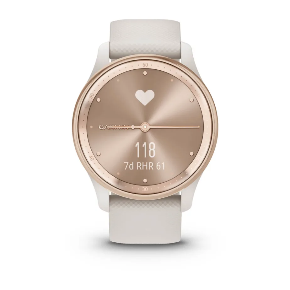 Aktiivsuskell Garmin vivomove Trend White Cream