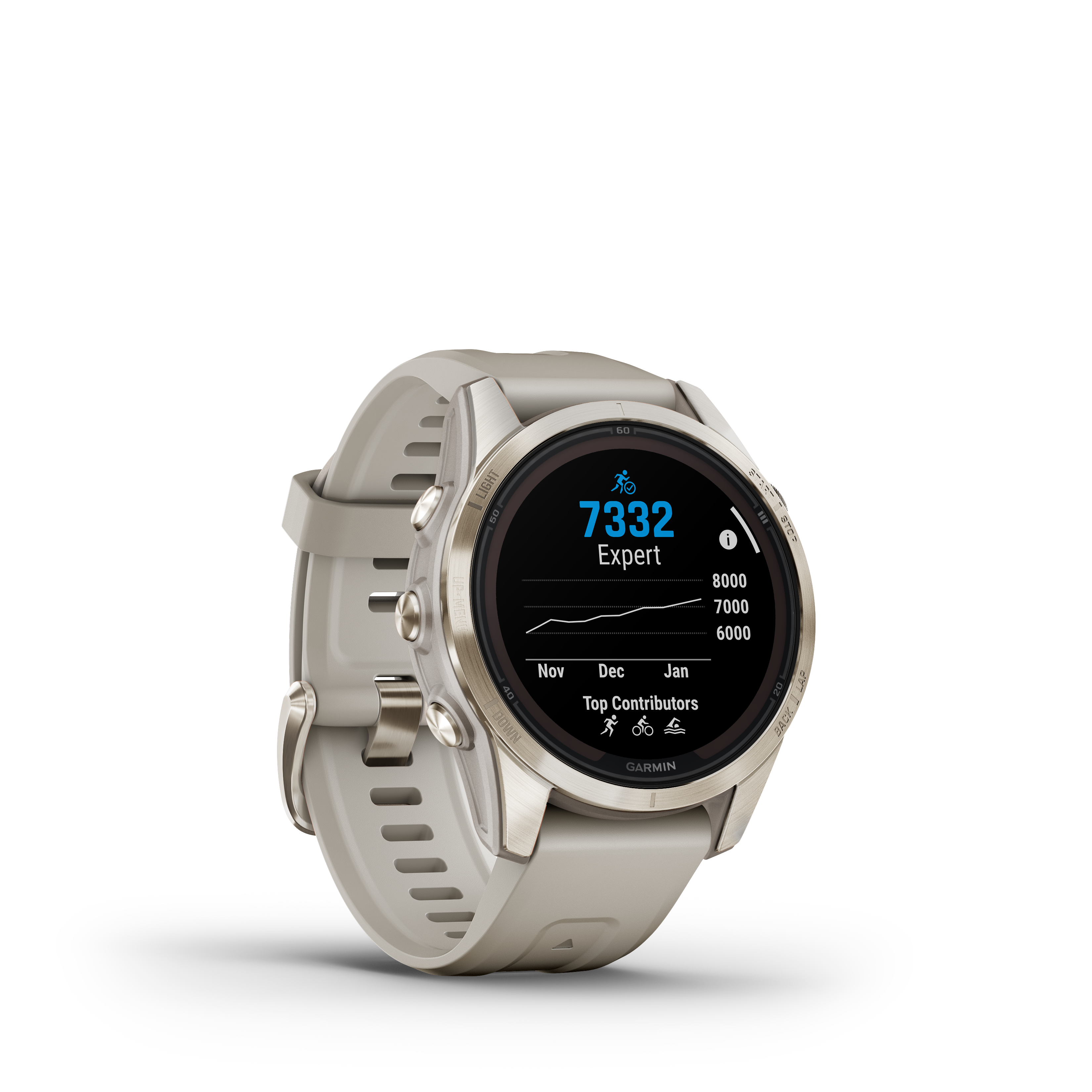 Spordikell fenix 7S PRO Solar Sapphire - Soft Gold Sand