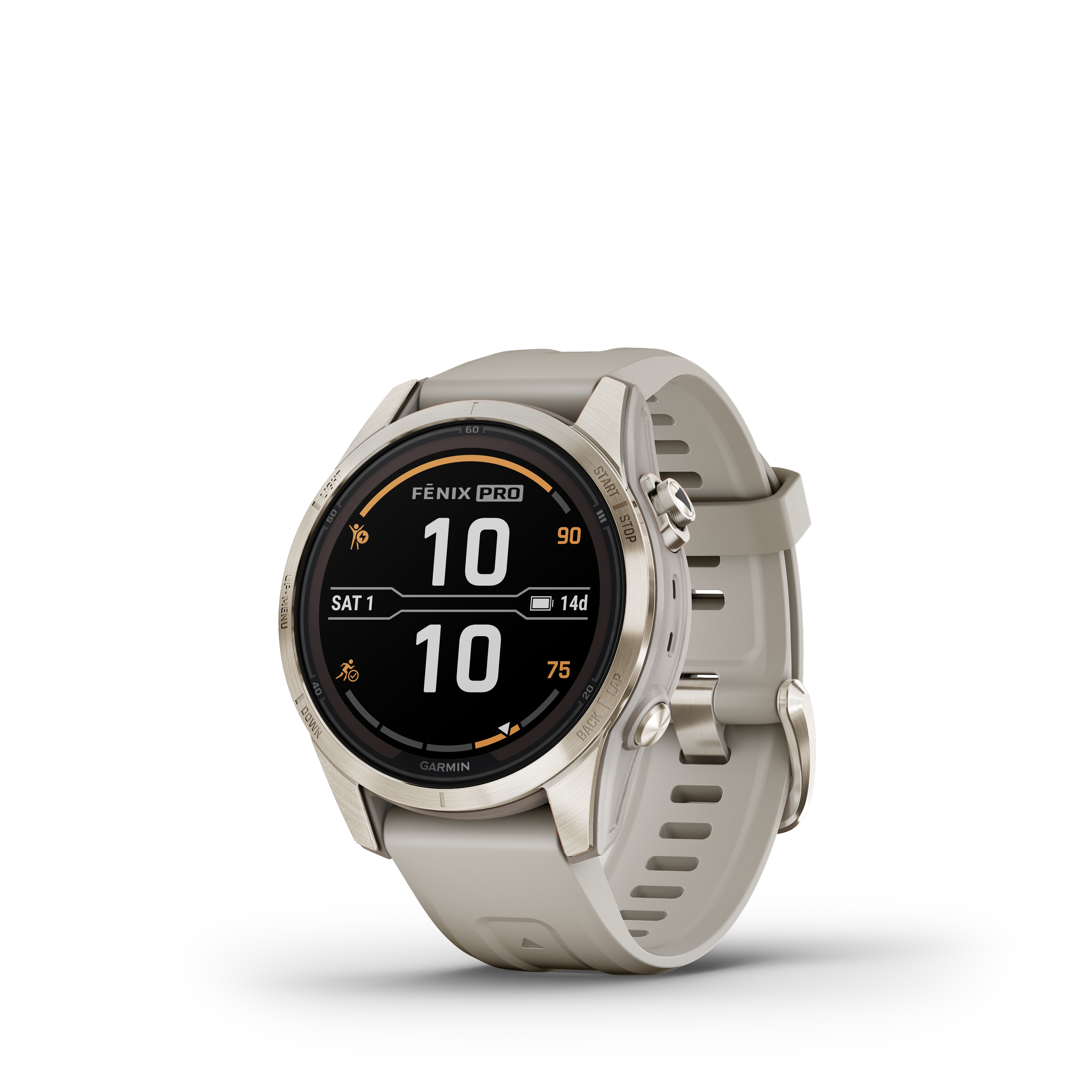 Spordikell fenix 7S PRO Solar Sapphire - Soft Gold Sand