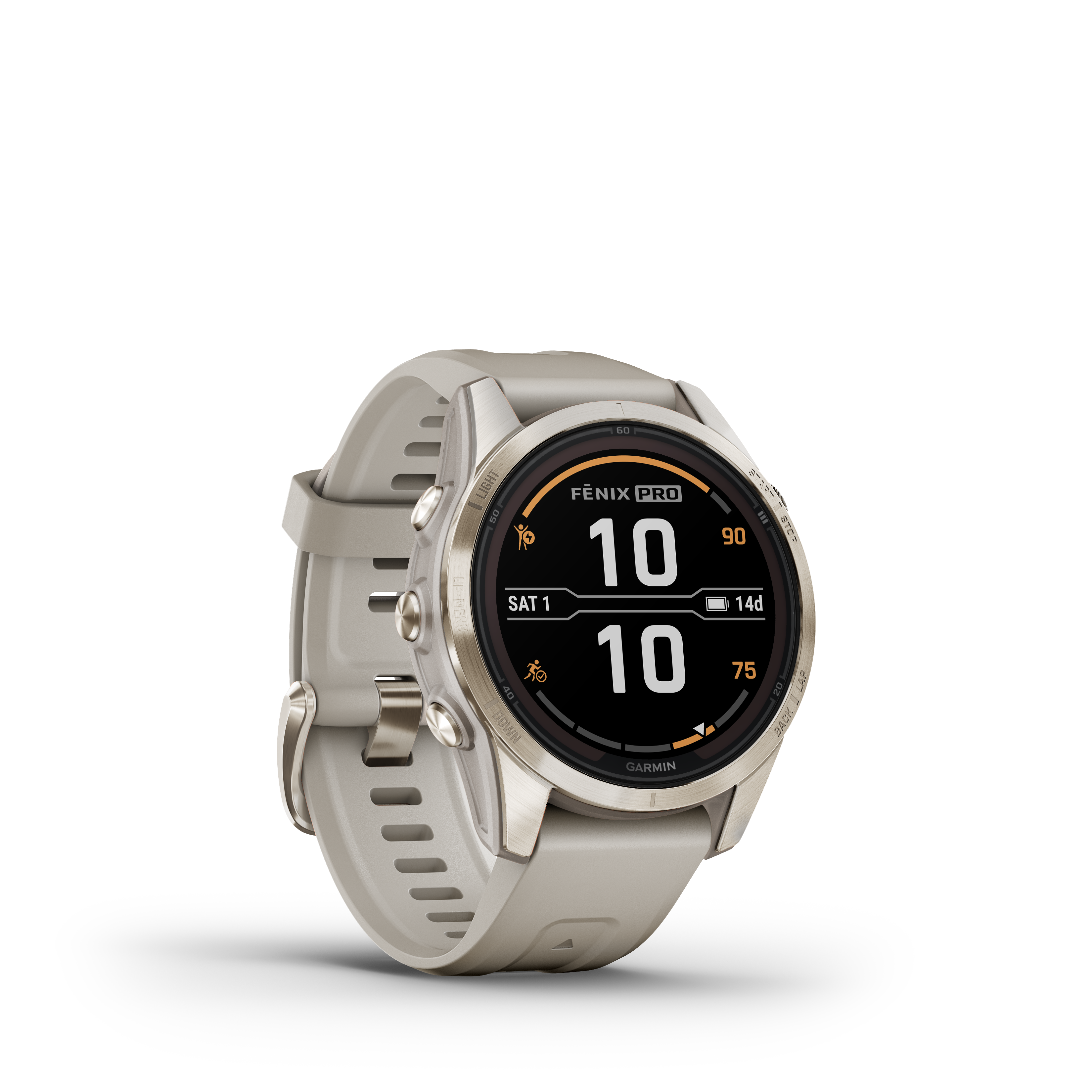 Spordikell fenix 7S PRO Solar Sapphire - Soft Gold Sand