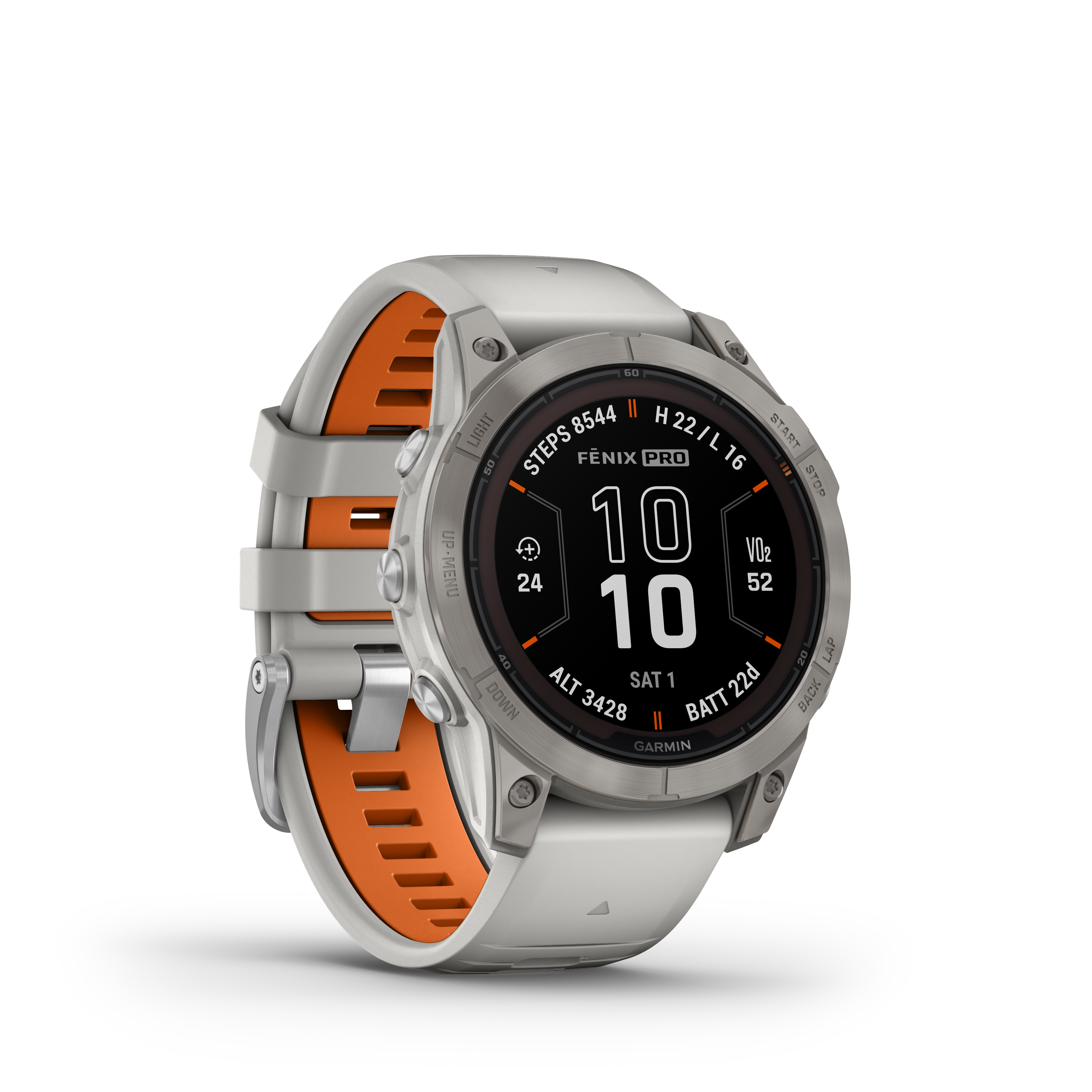 Spordikell fenix 7 PRO Solar Sapphire - Fog Gray Ti Ember Orange