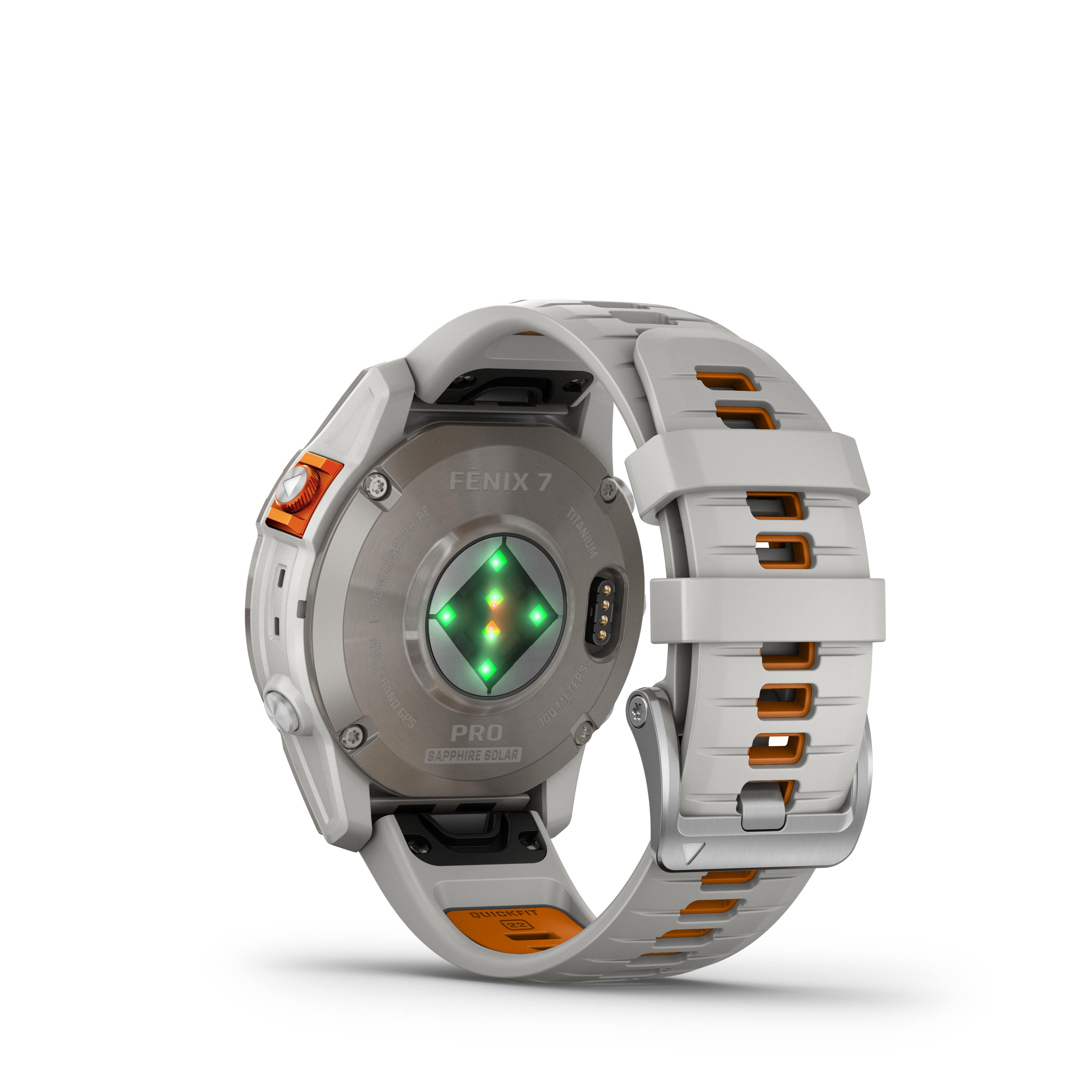 Spordikell fenix 7 PRO Solar Sapphire - Fog Gray Ti Ember Orange
