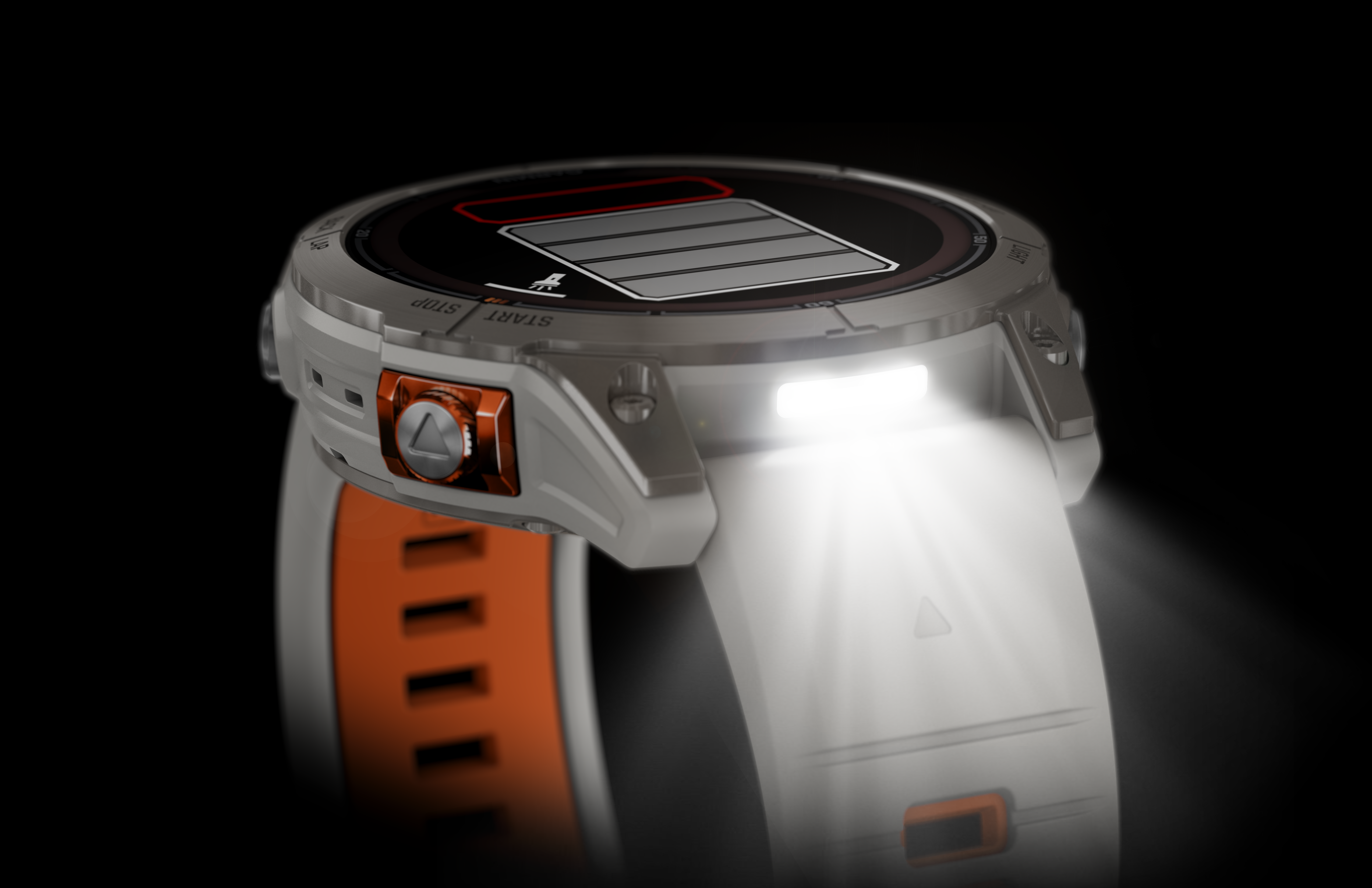 Spordikell fenix 7 PRO Solar Sapphire - Fog Gray Ti Ember Orange