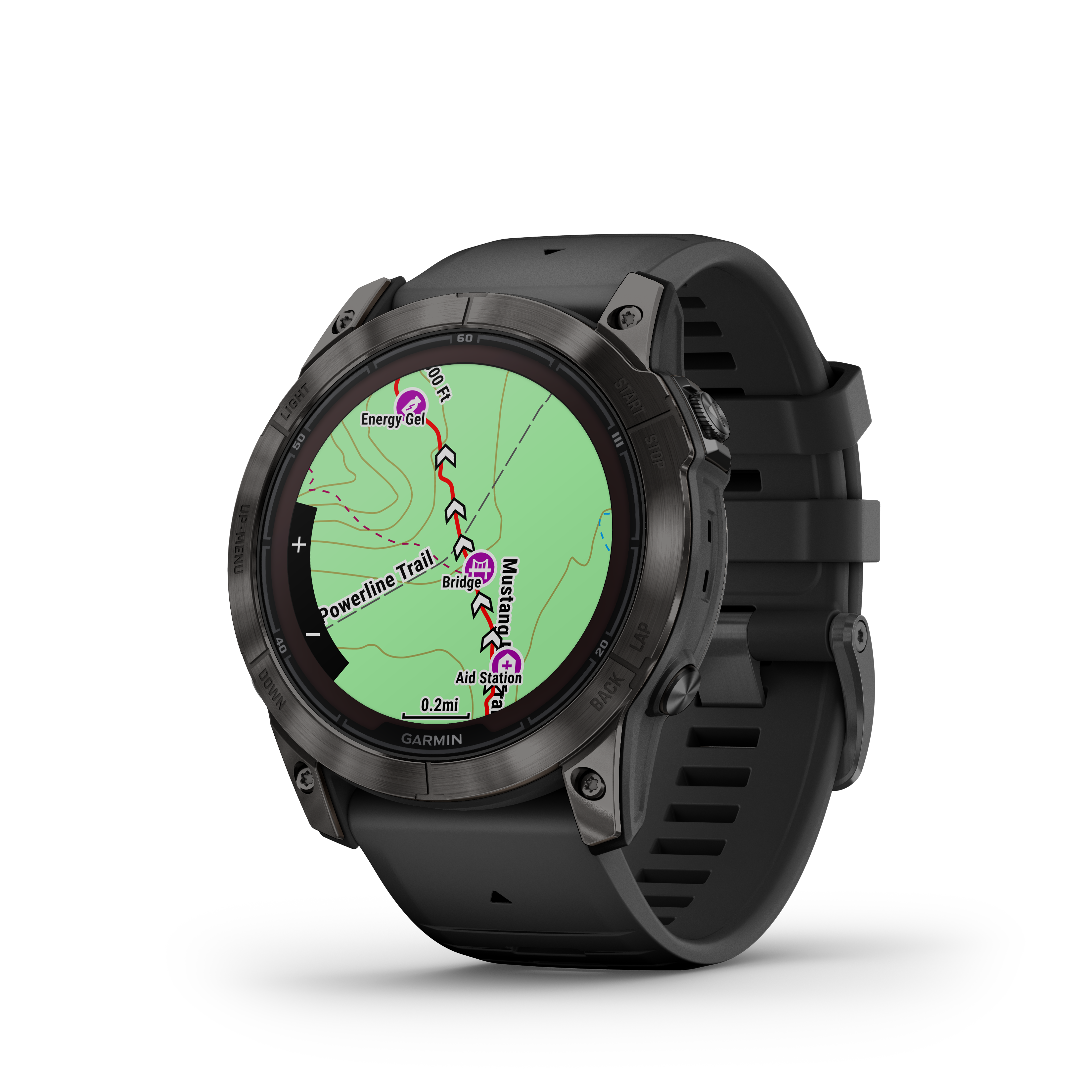 Spordikell fenix 7X PRO Solar Sapphire - Carbon Gray TLC Ti Black