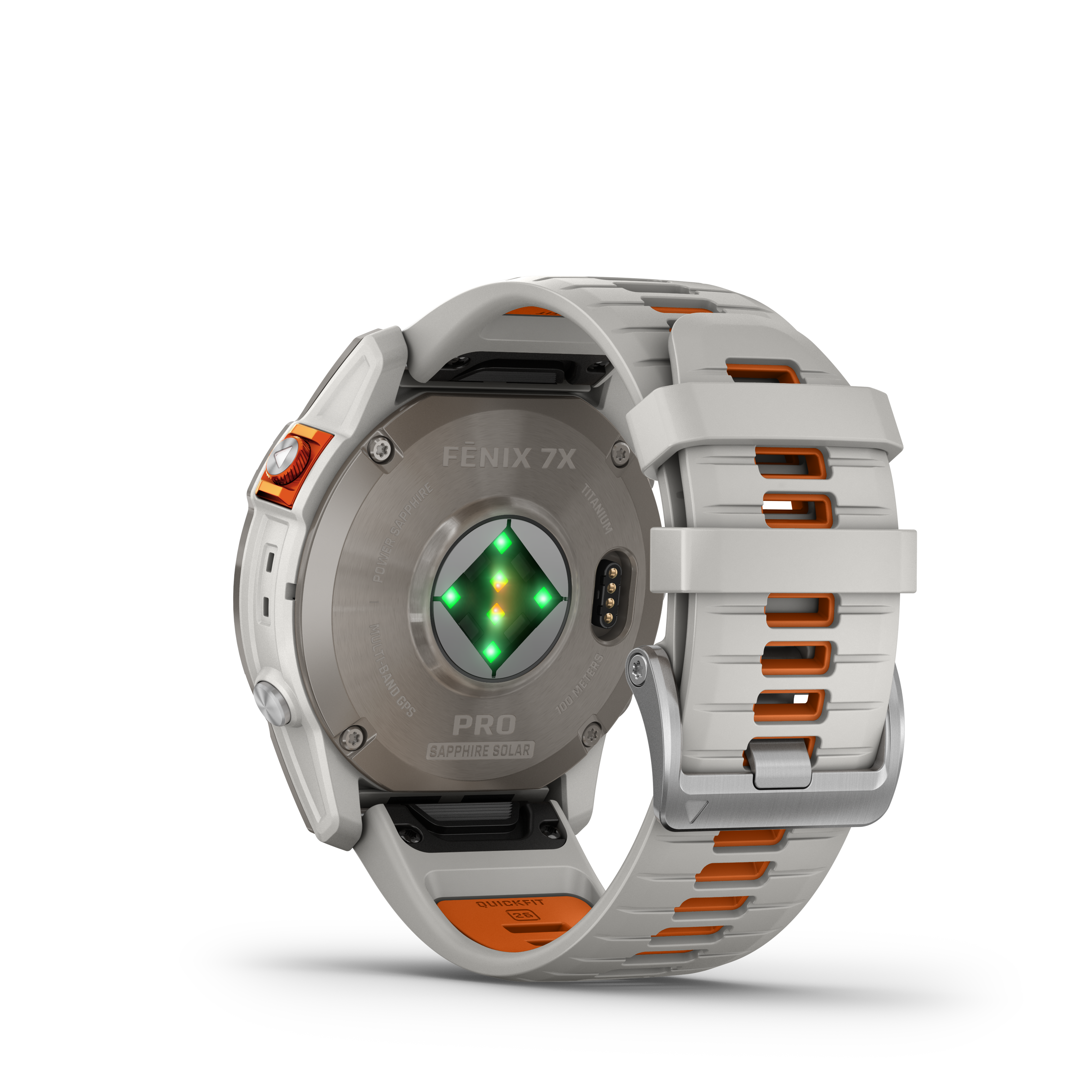 Spordikell fenix 7X PRO Solar Sapphire - Fog Gray Ti Ember Orange