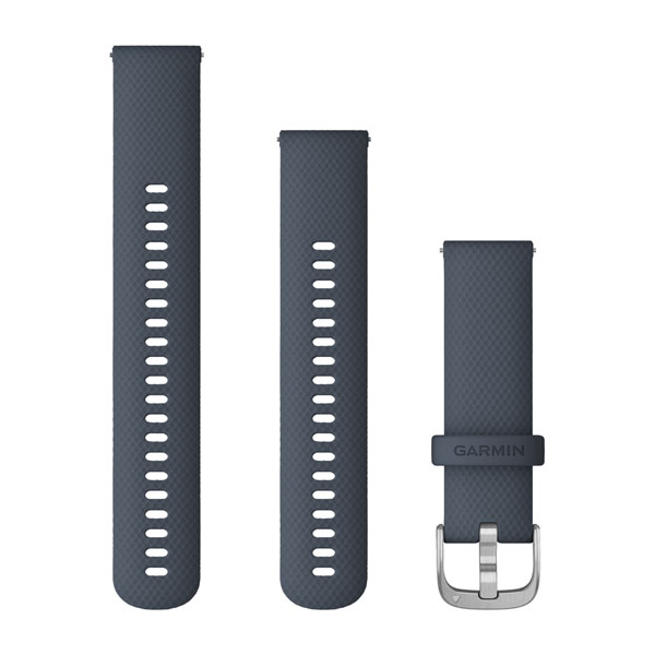 Quick Release kellarihmad (22mm) Silikoon - grantiit sinine/hõbe 135-226 mm 