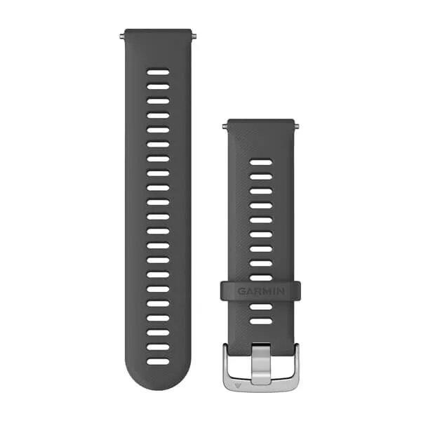 Quick Release kellarihmad (22mm) Silikoon - hall/hõbe 130-205 mm 