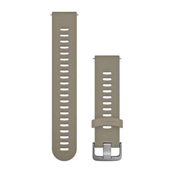 Quick Release silikoon kellarihmad (20mm) Sandstone/Silver 107-196 mm