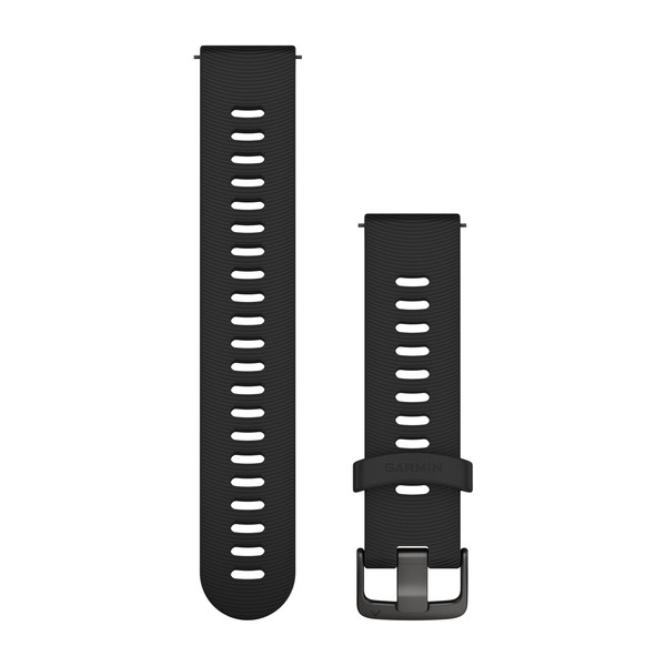 Quick Release silikoon kellarihmad (20mm) Black/Slate 107-196 mm