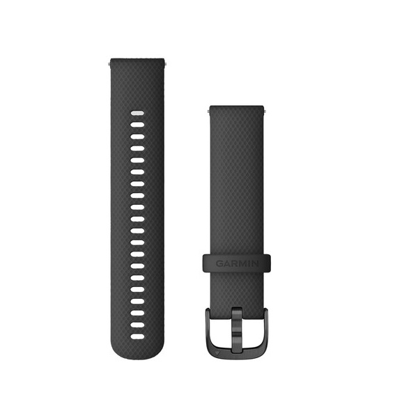 Quick Release silikoon kellarihmad (20mm) Black/Slate 125-218 mm
