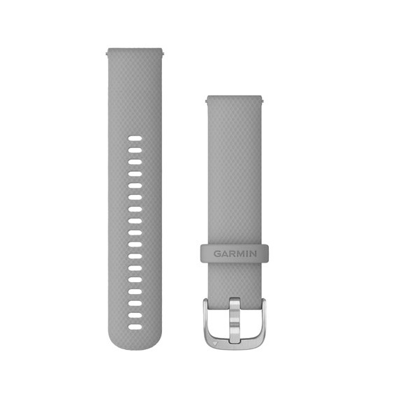 Quick Release silikoon kellarihmad (20mm) Powder Gray/Silver 125-218 mm