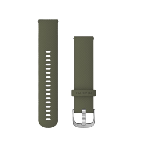 Quick Release silikoon kellarihmad (20mm) Moss/Silver 125-218 mm