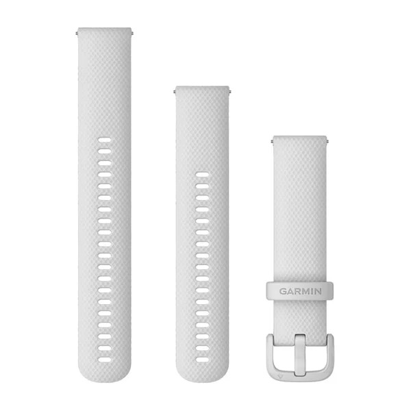 Quick Release silikoon kellarihmad (20mm) White 125-190 mm (SQ)