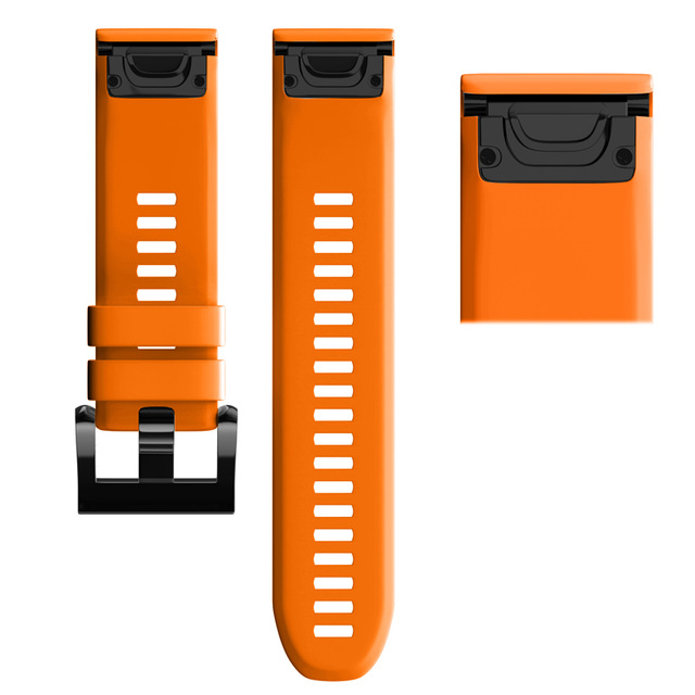 Kiirkinnitusega kellarihmad 22 Silikoon - oranž