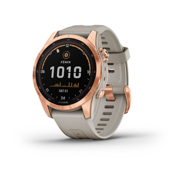 Spordikell fenix 7S Solar - Rose Gold Light Sand Band
