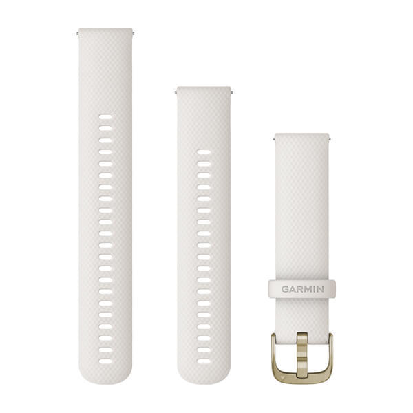 Quick Release silikoon kellarihmad (20mm) Ivory Cream Gold 125-218 mm