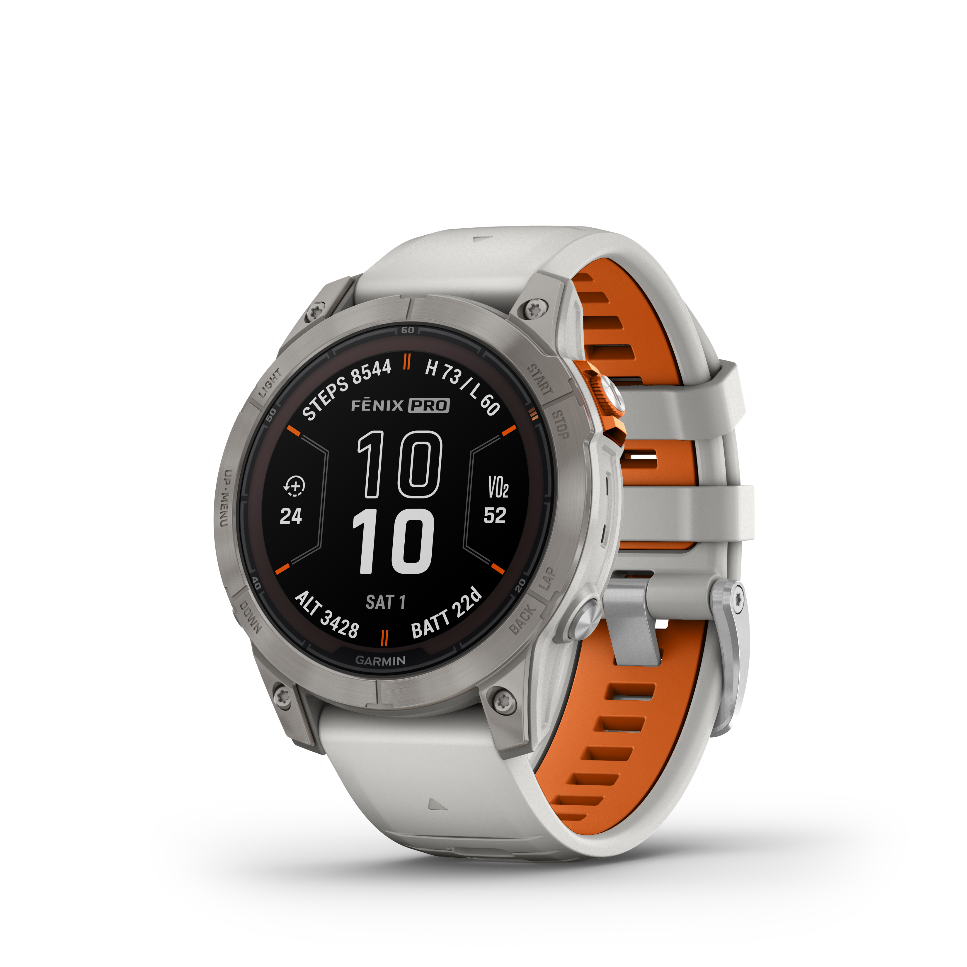 Spordikell fenix 7 PRO Solar Sapphire - Fog Gray Ti Ember Orange