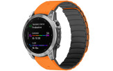 Kiirkinnitusega kellarihmad 26mm Magnetiga silikoon - oranž / must