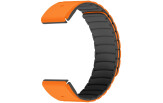 Kiirkinnitusega kellarihmad 26mm Magnetiga silikoon - oranž / must