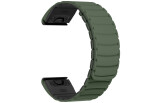 Kiirkinnitusega kellarihmad 26mm Magnetiga silikoon - tumeroheline / must