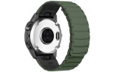Kiirkinnitusega kellarihmad 22mm Magnetiga silikoon - tumeroheline / must