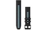 QUICKFIT 22 kellarihmad (22mm) Silikoon - Black/Cirrus Blue