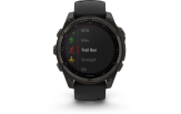Spordikell fenix 8 47mm Solar Solar Sapphire Carbon Gray DLC Ti with Black band