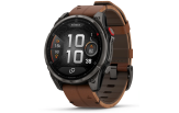 Spordikell Garmin fenix 8 PRO 47mm AMOLED Sapphire, Carbon grey DLC TI/Brown Leather Band